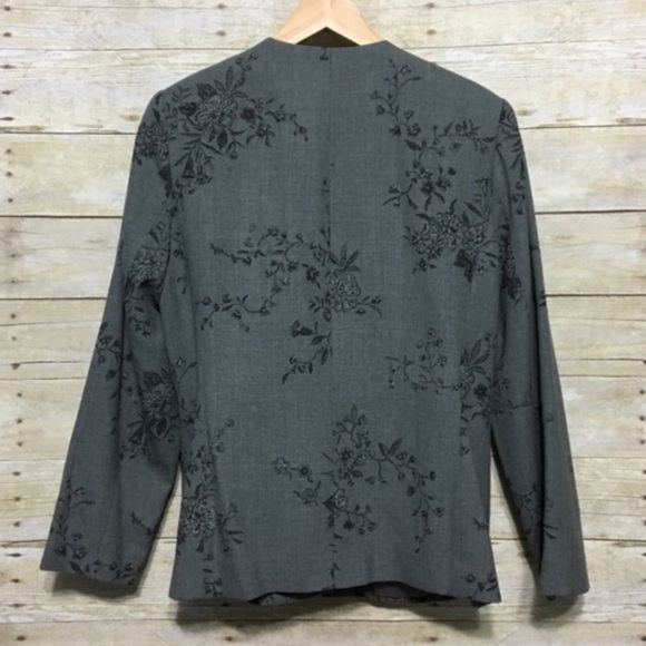Alfred Dunner Petite floral print wool blazer size 10 Petite - Picture 4 of 4